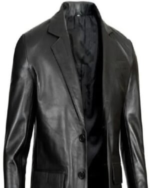 Black BlazerLeather Jacket for Men's