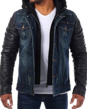 Men Hooded Denim Jacket