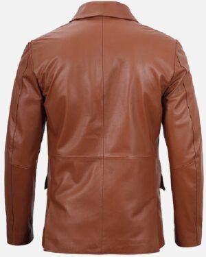 Men's Real Genuine Lambskin Brown Blazer (2)