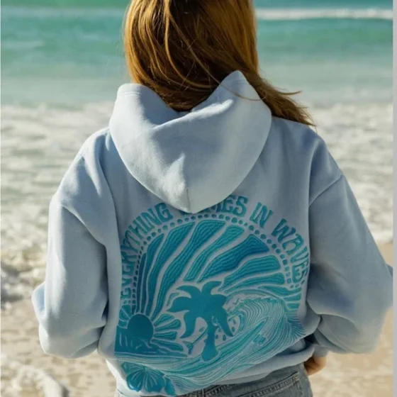 Pink Palm Puff Hoodie SHOP NOW The Famous Jackets