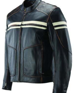 River Road HoodlumBiker Vintage Leather Jacket