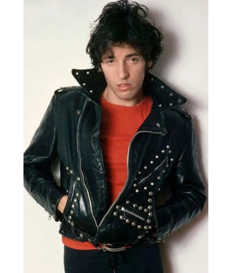 Bruce Springsteen Studded Black Leather Jacket