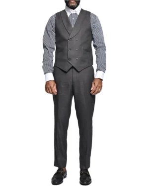 Men’s Three Piece Charcoal Suit