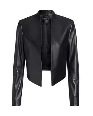 Emily Woman Black Jacket Leather For Sale