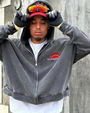 Gv Gallery Raspberry Hills Cropped Zip-Up Hoodie