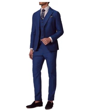 Italian Blue Three Piece for Mens Suit