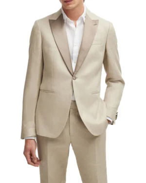 2 piece Beige Wedding Tuxedo Men