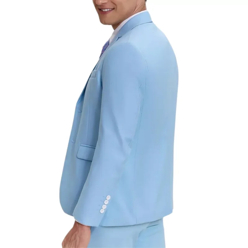 Men’s Three Piece Blue Casual Suit Wedding