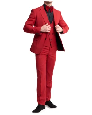 Red Wedding Tuxedo For Men Suit