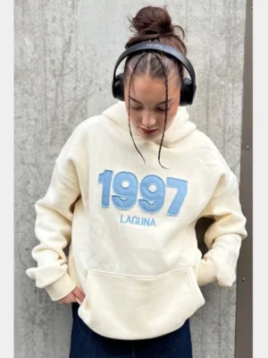 Unisex Pullover 1997 Laguna Oversized Hoodie In Pink