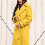 Elisabeth Sparkle The Substance 2024 Yellow Coat