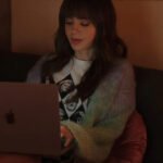 Lily Collins Emily In Paris S4 Knit Cardigan