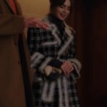 Lily Collins Emily in Paris S04 Plaid Coat