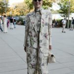 Sharon Stone Paris Olympics 2024 Floral Suit