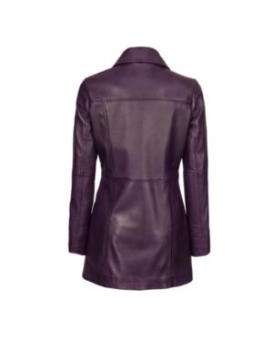Women’s Purple Leather Coat
