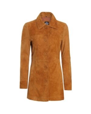 Brown Suede Coat For Women’s