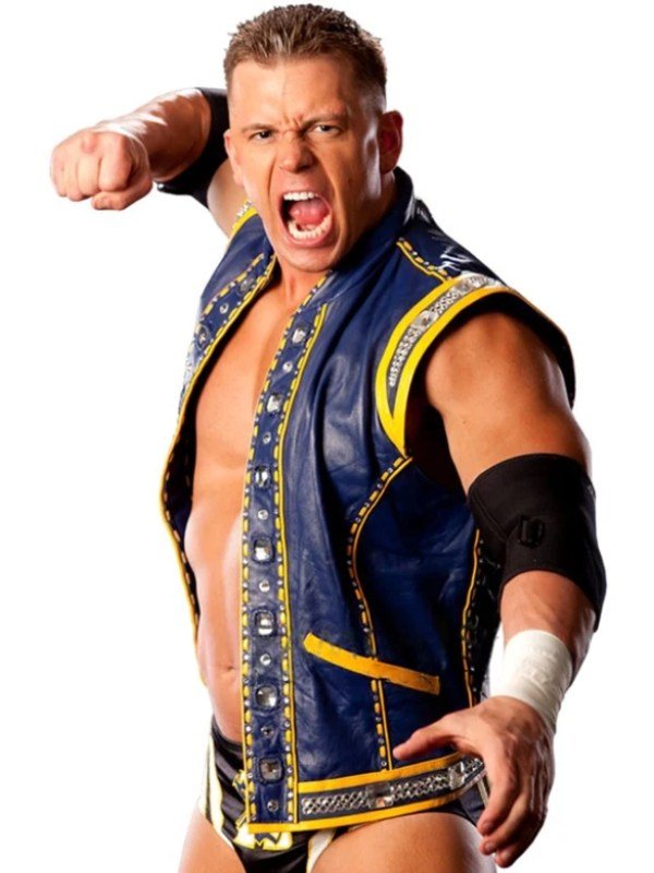 Alex-Riley WWE Blue Leather Jacket Vest