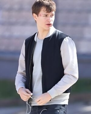 Ansel Elgort Baby Driver Varsity Jacket