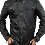 Batman Begins Christian Bale Motorcycle Leather Jacket