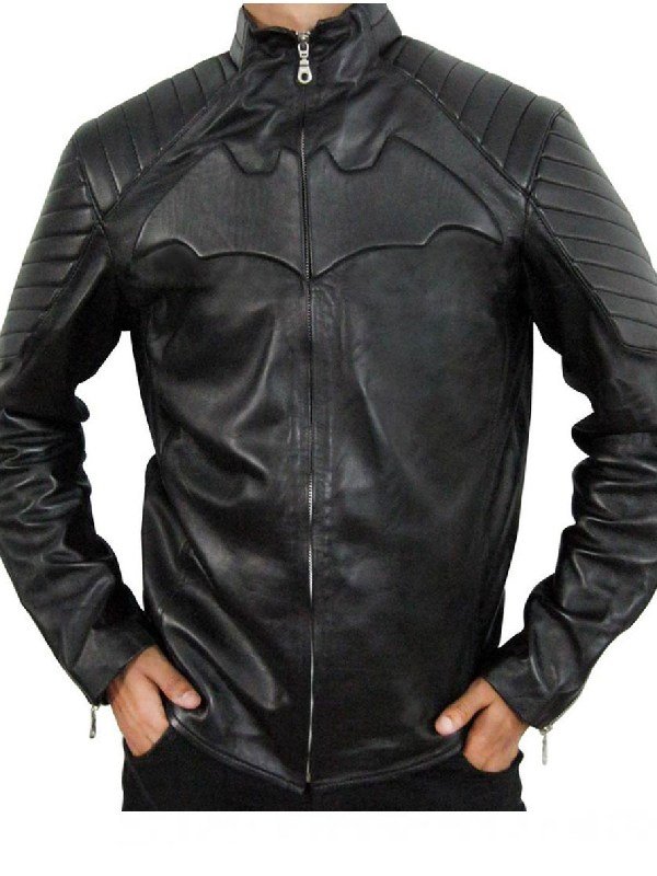 Batman Begins Christian Bale Motorcycle Leather Jacket