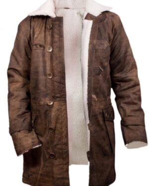 Batman The Dark Knight Rises Bane Fur Trench Coat