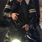 Brad Pitt Fight Club Mayhem Black Jacket With White Stripes