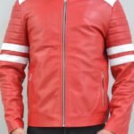 Brad Pitt Fight Club Mayhem Red/White Stripes Jacket