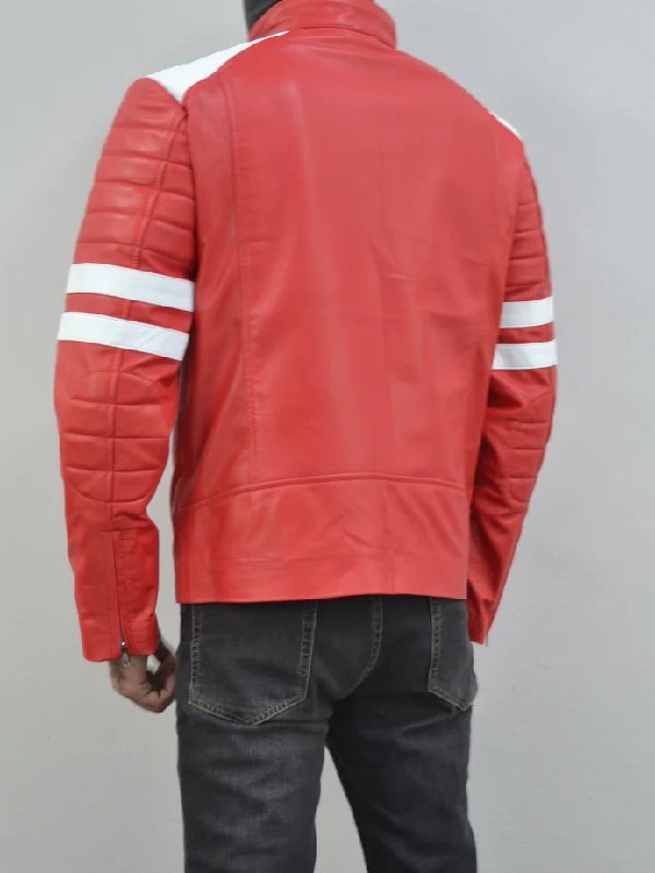 Brad Pitt FightClub MayhemRedWhite Stripes Jacket