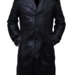 Carlito Brigante Black Trench Leather Coat