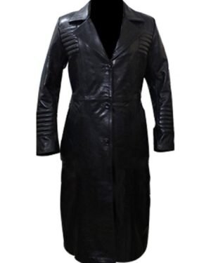 Carlito Brigante Black Trench LeatherCoat