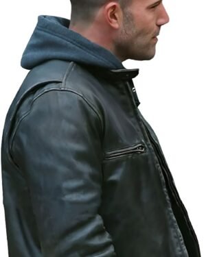 Classic Black LeatherJacket Inspired by Ben Affleck’s Look in The Town