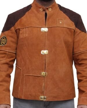 Classic Brown Leather Jacket Inspired by the Colonial Warrior Pilots in Battlestar Galactica