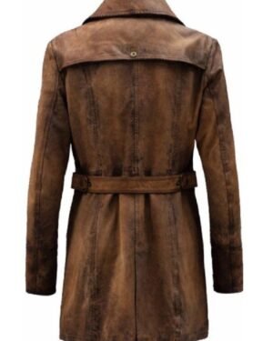 Classic Brown Wool Trench Coat Inspired by Ben Affleck as Bruce Wayne in Batman v Superman