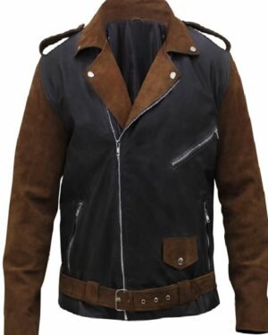 Classic Motorcycle Leather Jacket Inspired by Billy Connolly’s Iconic Route 66 Adventure