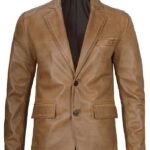 Decrum Men’s Real Leather Blazer – Lambskin Coat Style