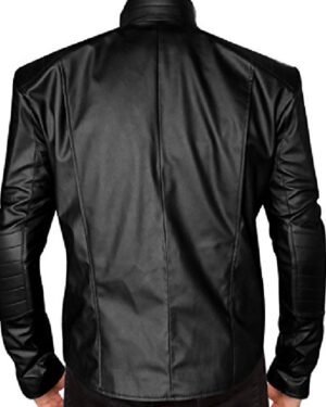 Futuristic Black and Red Leather Jacket Inspired by Terry McGinnis in Batman Beyond