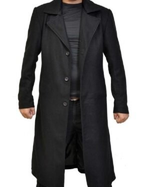 Raylan Givens Iconic Black Front Button Trench Coat