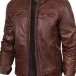 Real Lambskin Leather Jacket – Quilted Cafe Racer