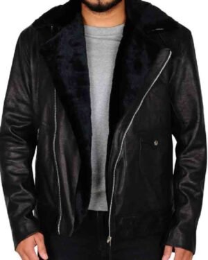 Stylish Black Leather Jacket Inspired by Ashley Thomas’ Look as Isaac Carter in 24 Legacy