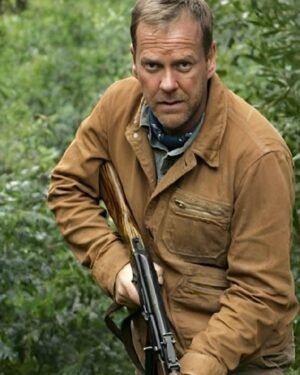 Stylish Brown Leather Jacket Inspired by Kiefer Sutherland’s Jack Bauer in 24 Redemption