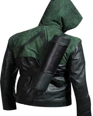 Stylish Superhero Inspired Green Hoodie Jacket for Men