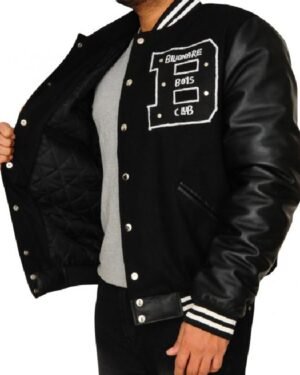 Stylish Varsity Letterman Jacket Featuring the Iconic BBC “B” Logo Design