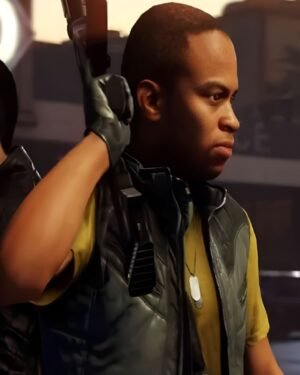 Tactical Brown Leather Vest Inspired by Marcus “Boomer” Boone in Battlefield Hardline