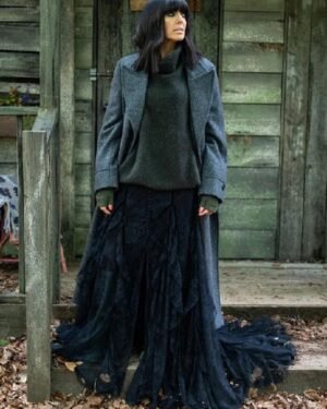 The Traitors UK Claudia Winkleman Grey Wool Coat