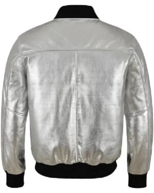 Trendy Metallic Finish Synthetic Jacket for a Bold and Modern Look