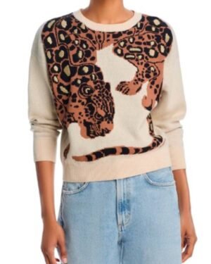 Bold and the Beautiful Brooke Loganq Leopard Graphic Sweater - Image 2