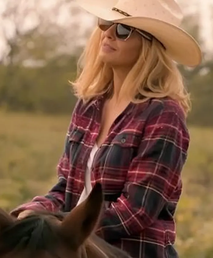 Dutton Ranch S01 Beth Dutton Plaid Shirt - Image 2