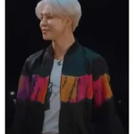 Jimin BTS Black Tie-Dye Bomber Jacket