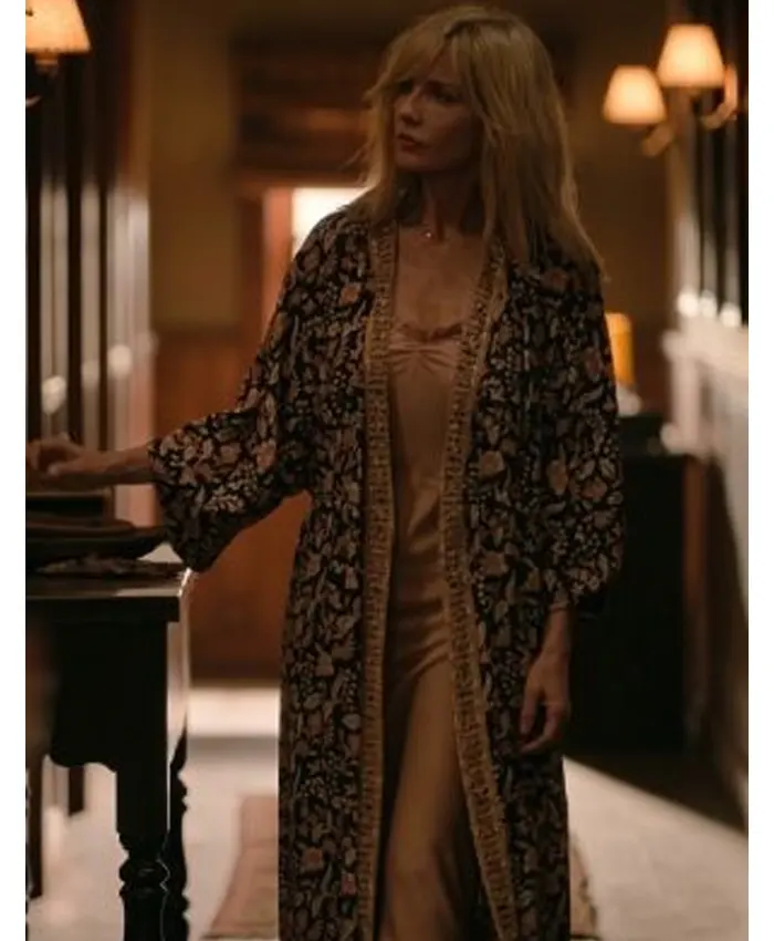 Shop Kelly Reilly Dutton Ranch S01 Floral Robe - Embrace the Wild Elegance - Image 1
